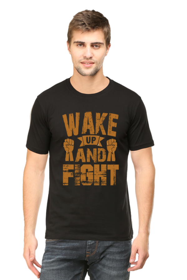 Wake Up and Fight - Men's DTF Print T-Shirt - Image 4