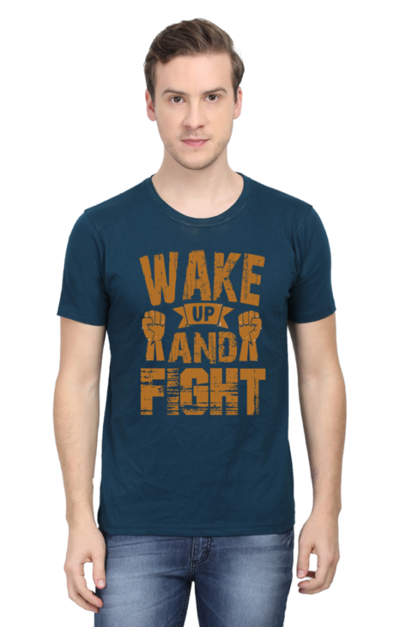 Wake Up and Fight - Men's DTF Print T-Shirt