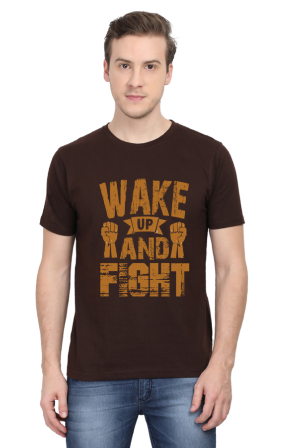 Wake Up and Fight - Men's DTF Print T-Shirt - Image 2